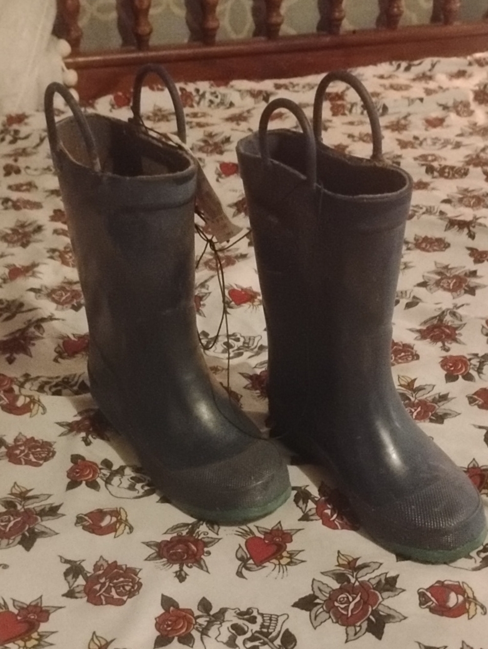 The Academy Brand Kids Dark Green Pull-On Rain Boots